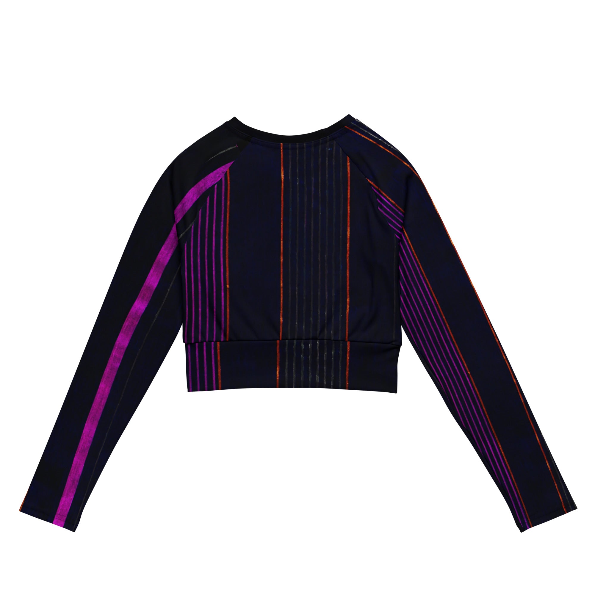 Women's Long-sleeved Gym Cropped Top. Yoga Crop Top or Dance top. Cool Streetwear Fashion Top. Peppermint by WickedYo